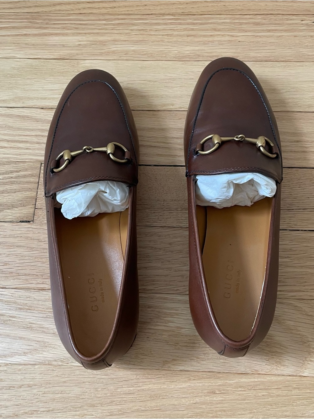 Gucci Brown Horsebit Loafers with Gold Hardware NIB (Sz 36.5) - Picture 5 of 13